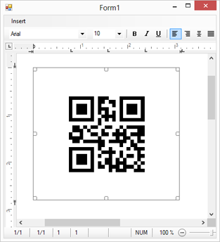 TX Barcode .NET in TX Text Control