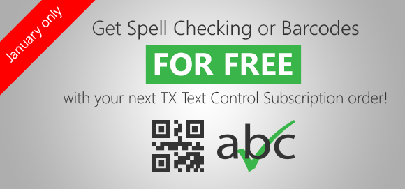Get Spell Checking or Barcodes for free with your next order