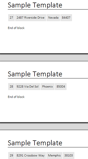 Custom processing using MailMerge events