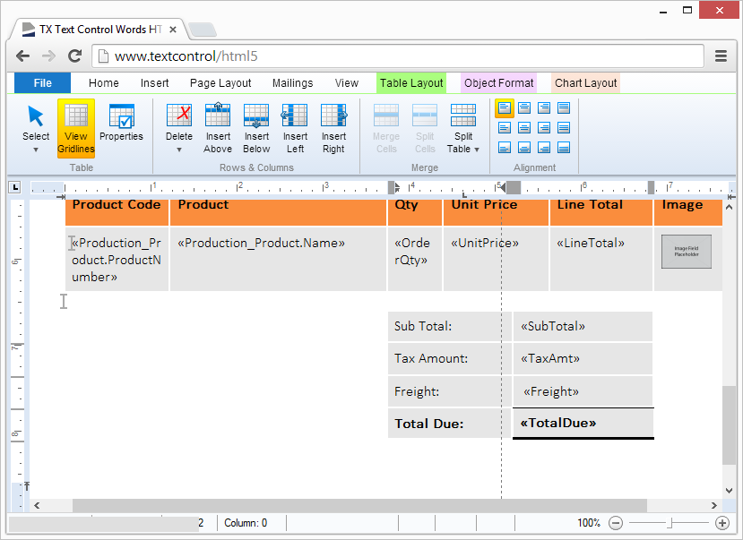 Preview screenshots: Full table support including nested tables and cell merging