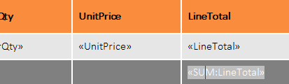 Dynamic, custom SUM fields in merge blocks