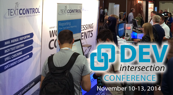 See Text Control at DevIntersection 2014 in Las Vegas, NV