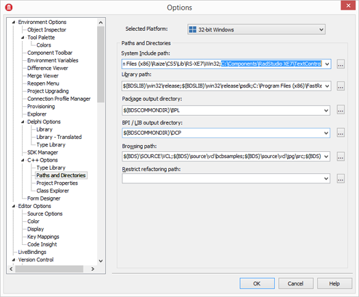 Using TX Text Control with C++ Builder XE7