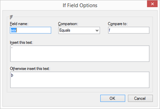 Checked and unchecked check boxes with IF fields