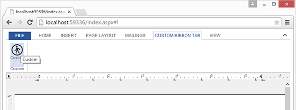 TextControl.Web: Adding custom ribbon tabs