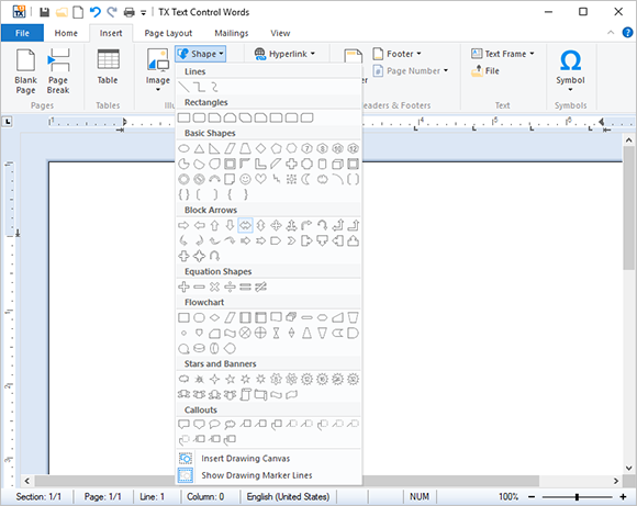 MS Word compatible drawings and shape MS Word compatible drawings and shape