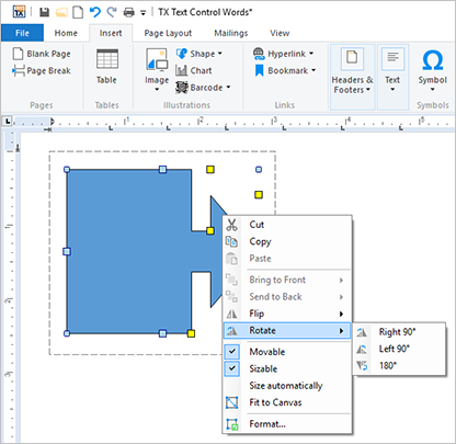 MS Word compatible drawings and shape