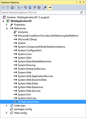 Updating your TXTextControl.Web ASP.NET Web Forms project from version X12 to X13 (23.0)