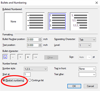 Reporting: Merge blocks rendered as numbered lists