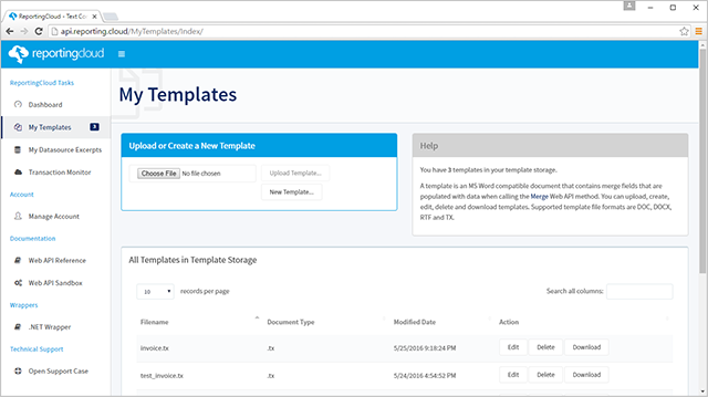 ReportingCloud Editor