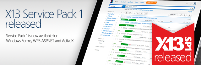 Service Pack 1 for TX Text Control X13 released