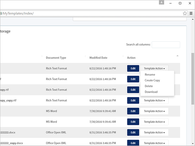 New template management features in ReportingCloud portal