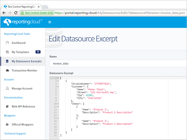 New template management features in ReportingCloud portal