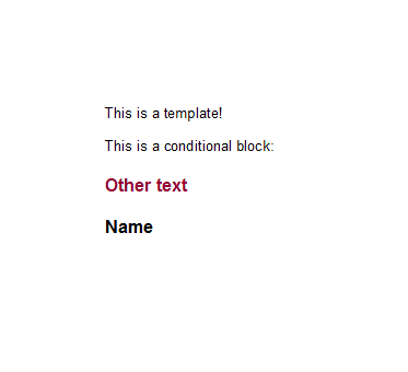 ReportingCloud: Conditional text blocks based on merge blocks