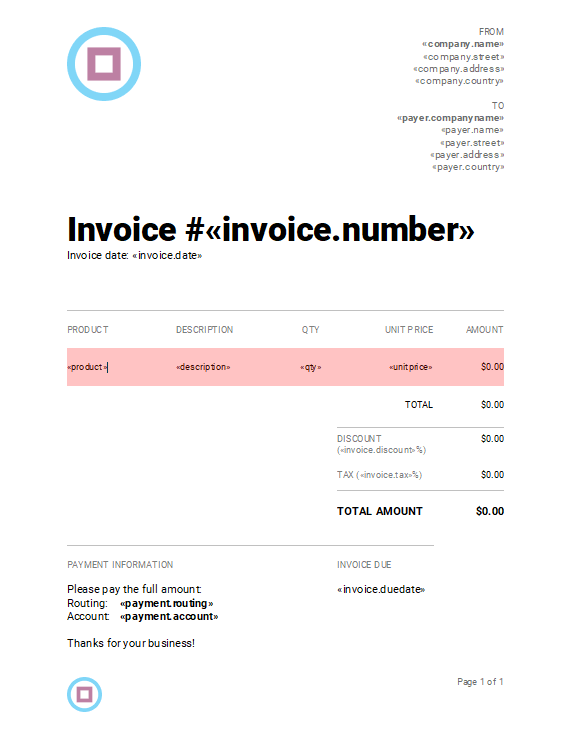 Invoice merging