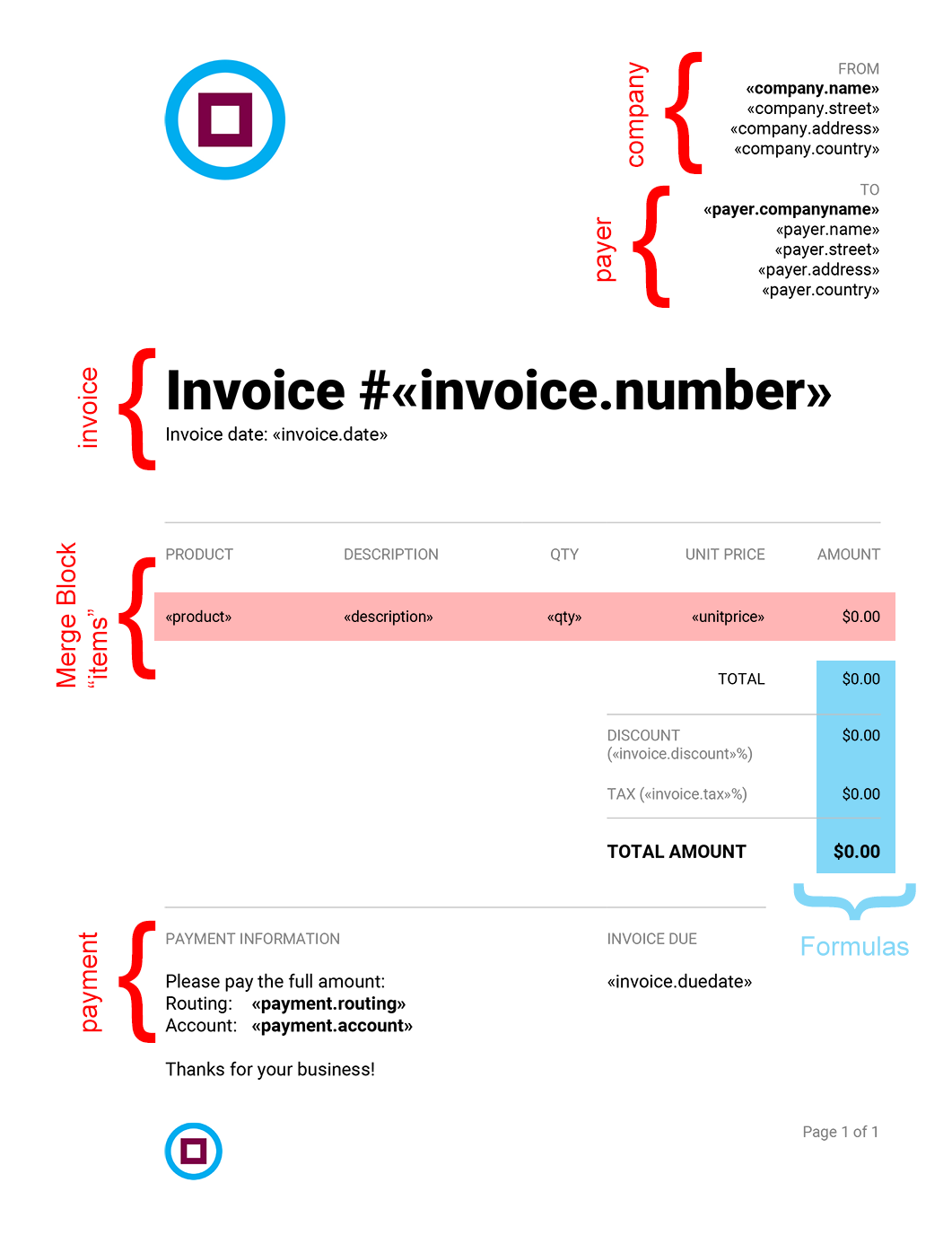 Invoice template