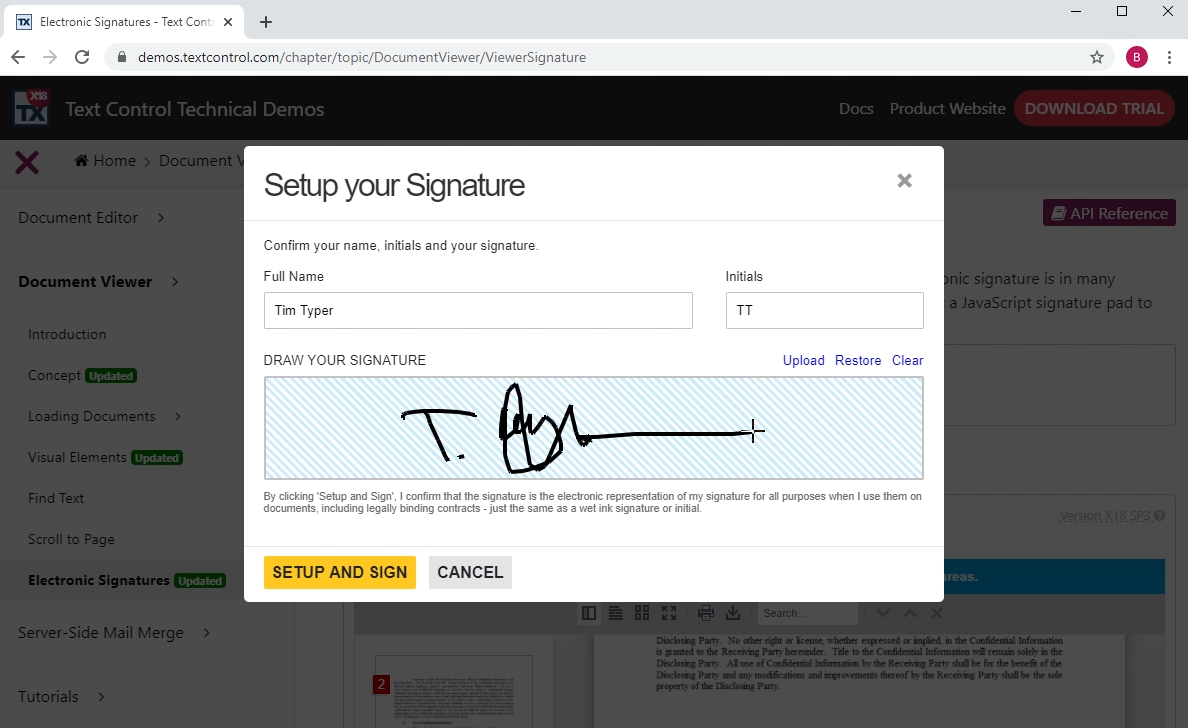 Signing Documents with TX Text Control