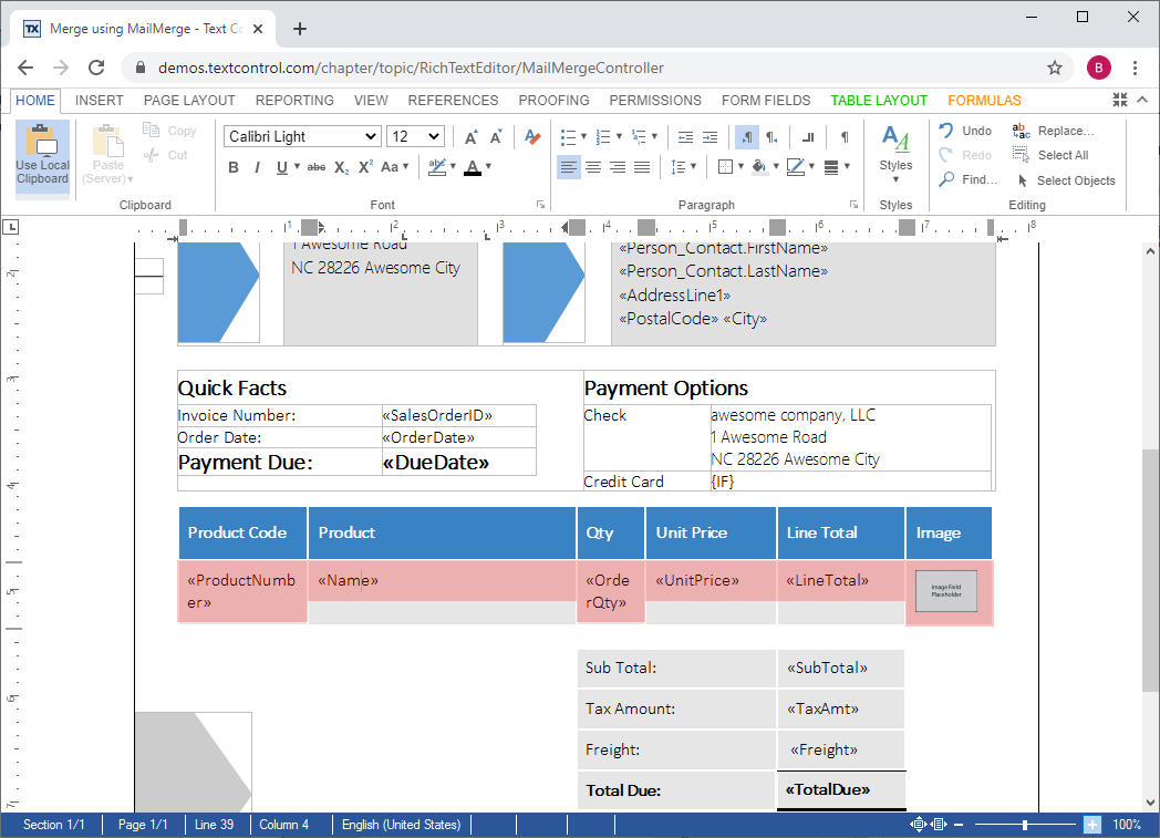 Creating documents with TX Text Control