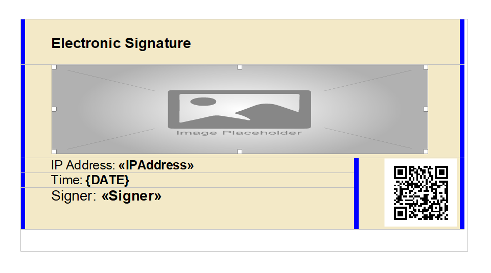 Custom signature box