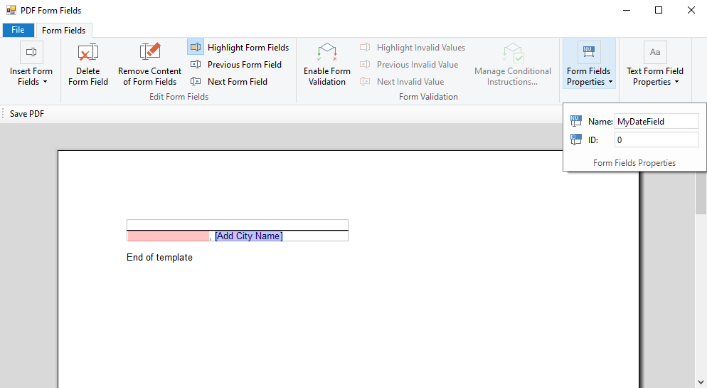 Fillable Forms with Text Control