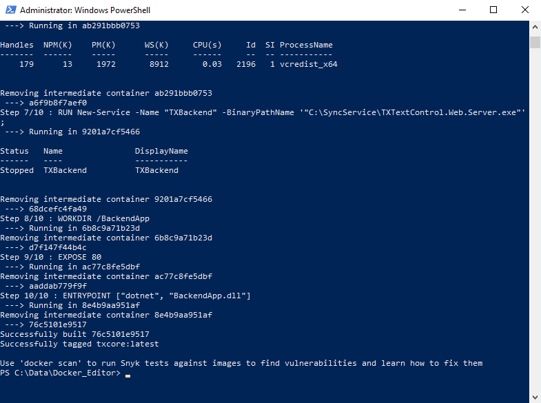 Docker Powershell