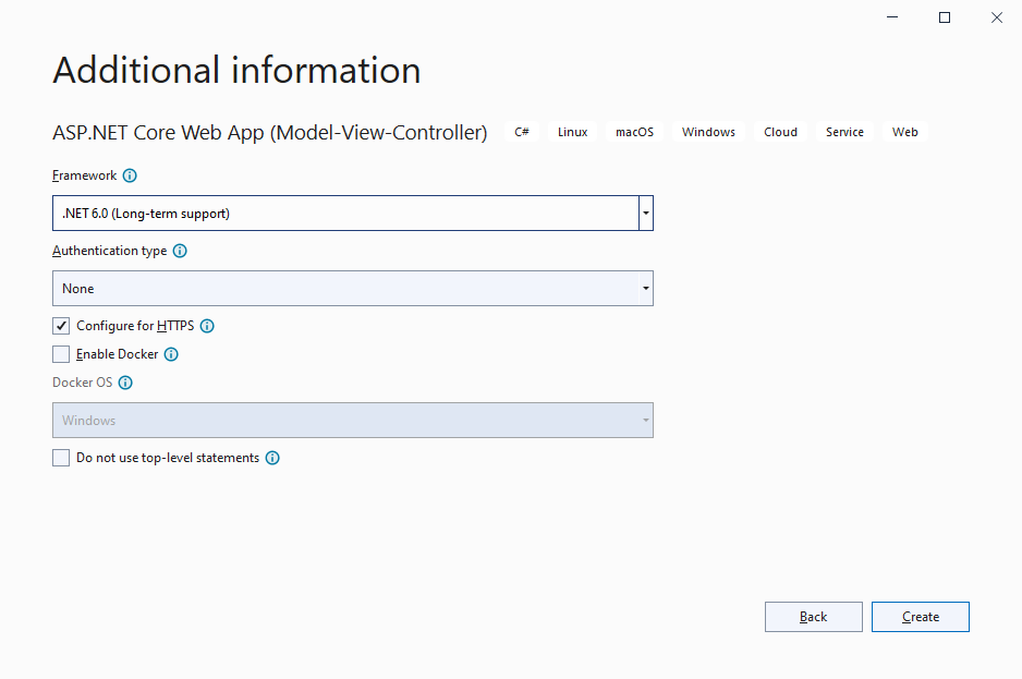 Creating the .NET 6 project