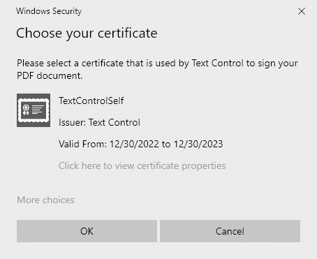Windows certificate store