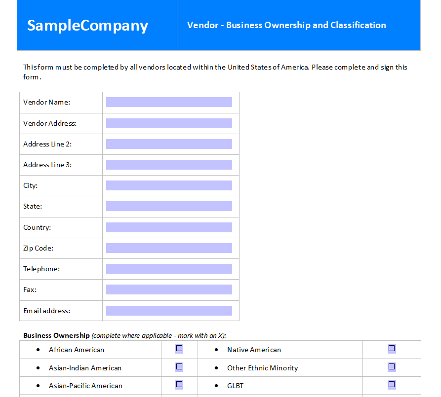 Form template