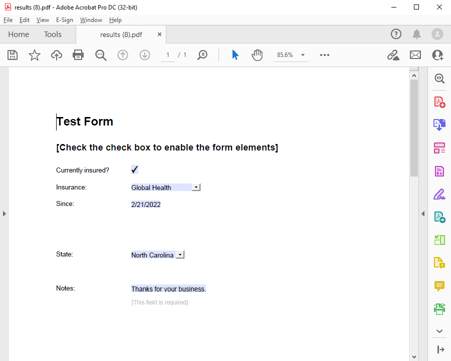 Creating forms with TX Text Control