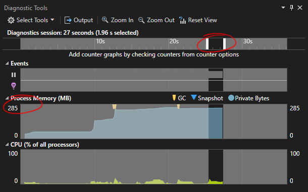 Memory usage and merge time