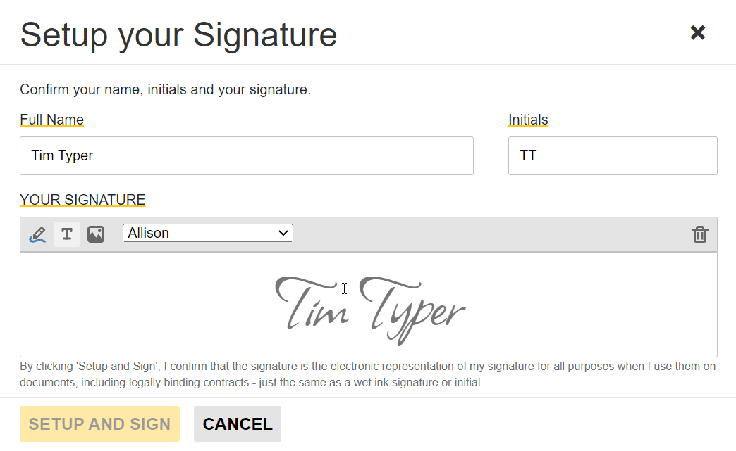 Typing Signatures