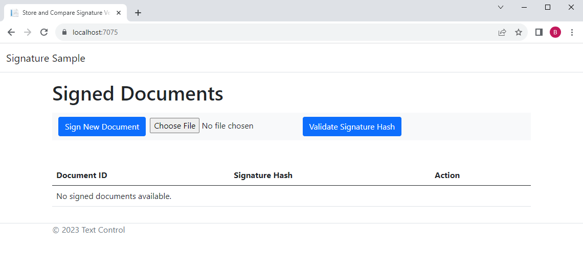 E sign validating signature hashes generated from vector data in asp