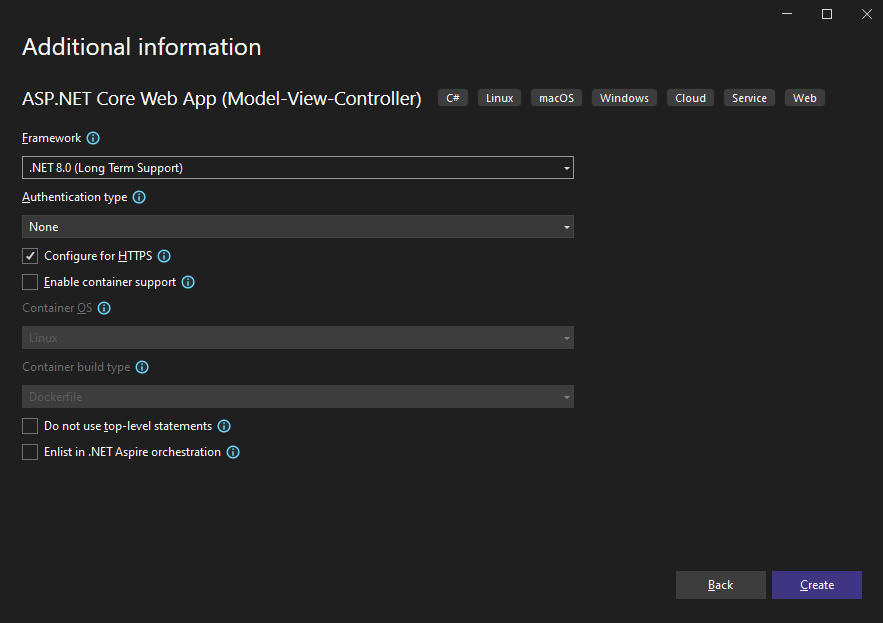 Creating the .NET 6 project