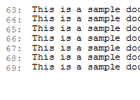 New sample: Display line numbers on the page
