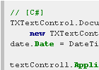 Inserting and processing MS Word compatible DATE fields