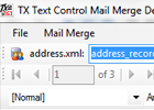 New sample: Mail merge designer with source