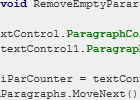 Sample code: Removing all empty paragraphs completely