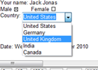 Using CheckBoxes, DropDownLists and DatePickers in TX Text Control