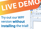 Try our ClickOnce deployed WPF Ribbon demo online