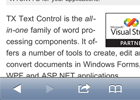 Mobile version of TX Text Control web site launched