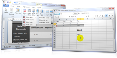 Sneak Peek: Table improvements in TX Text Control 17.0