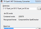 Converting 3rd-party user dictionaries to TX Spell .NET