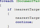 Getting the nearest DocumentTarget at a specific location
