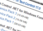 Service Packs for TX Text Control X8 and 17.0 released