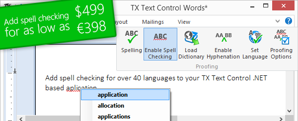 Add spell checking to your applications