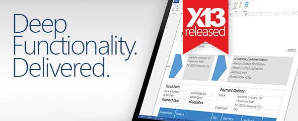 What's new in version X13?