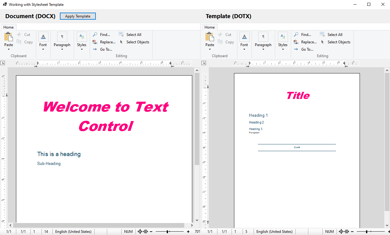 DOTX Template Styles