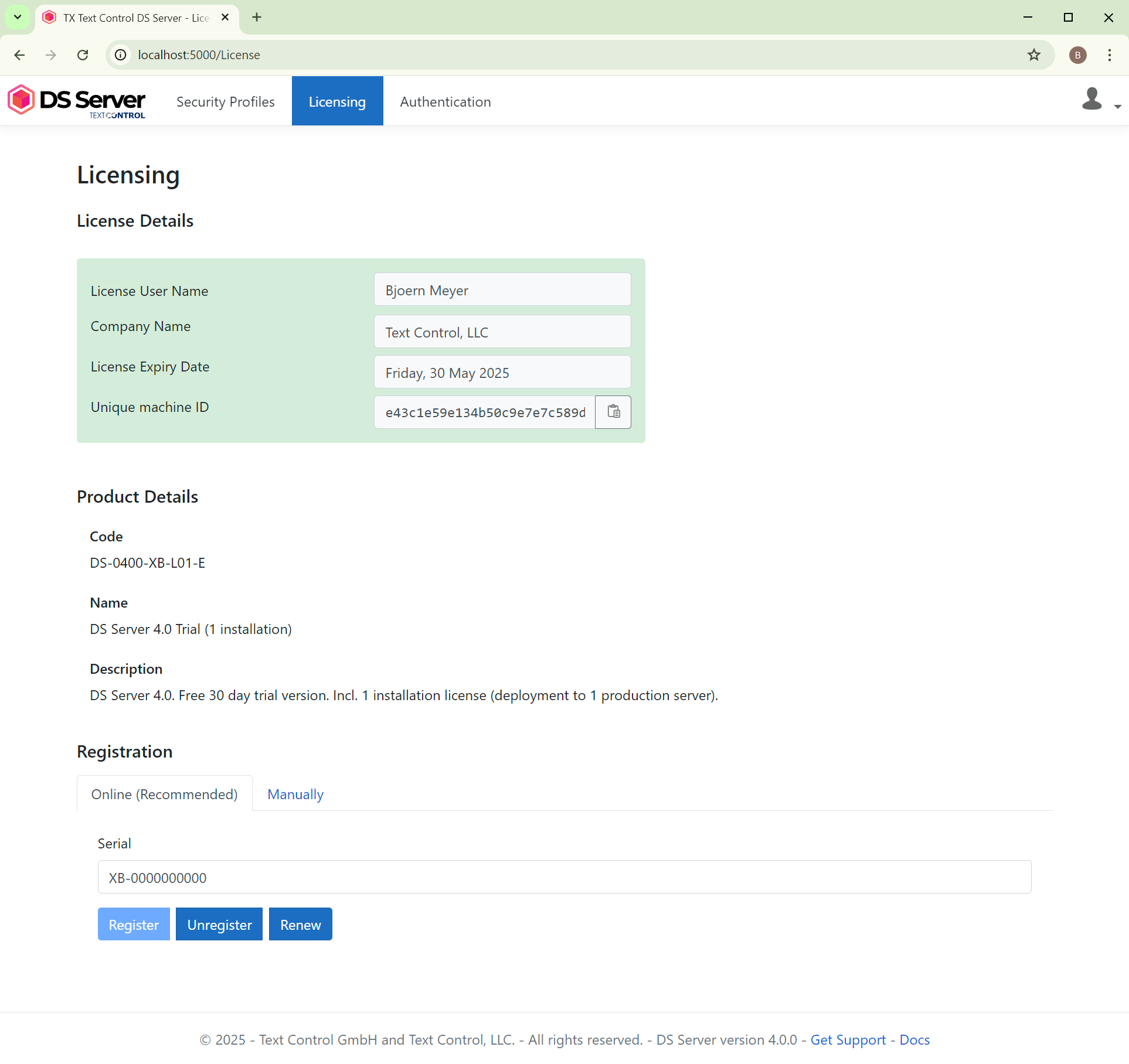 DS Server Portal