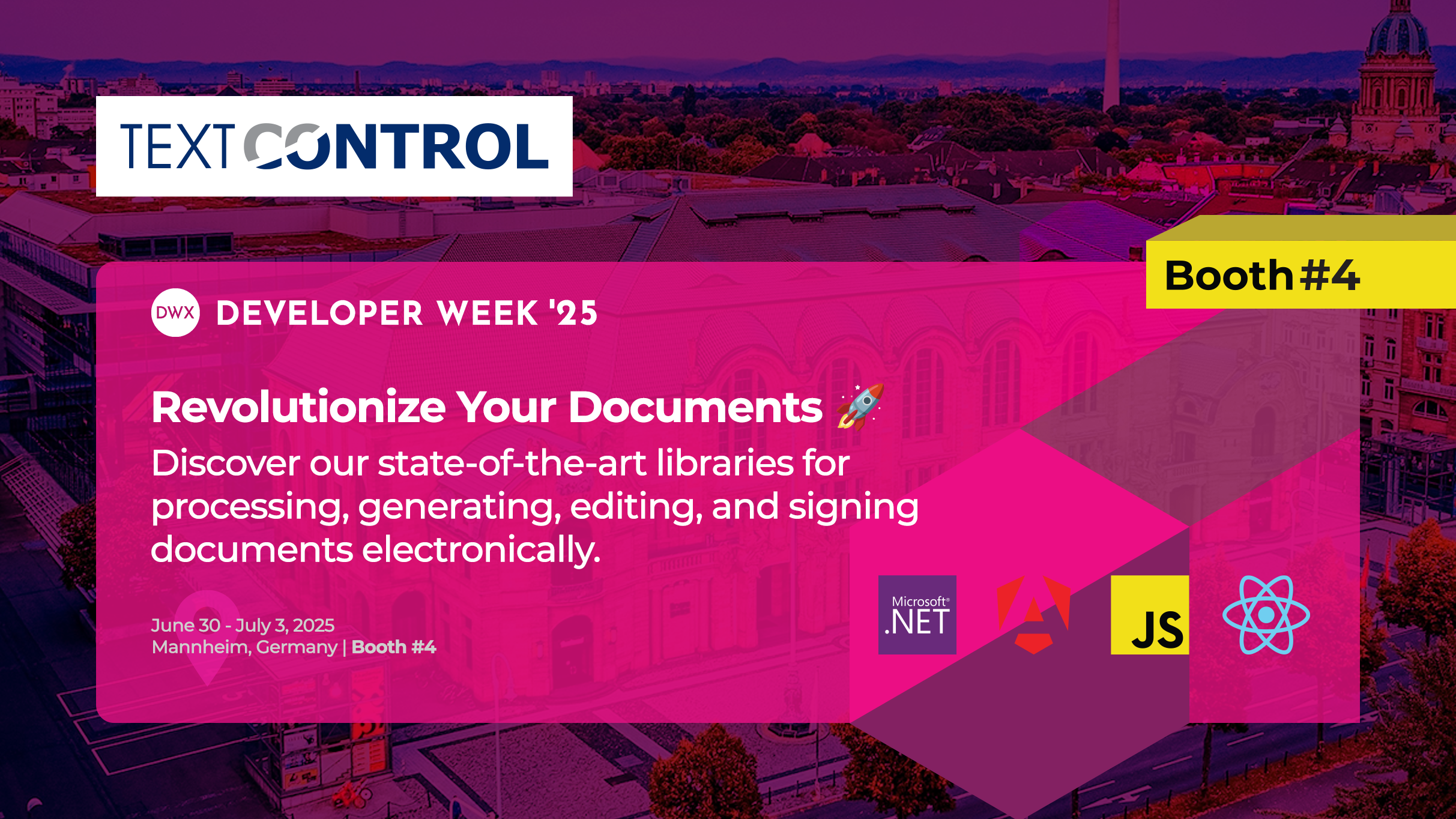 Meet Text Control at DWX 2025 in Mannheim, Germany