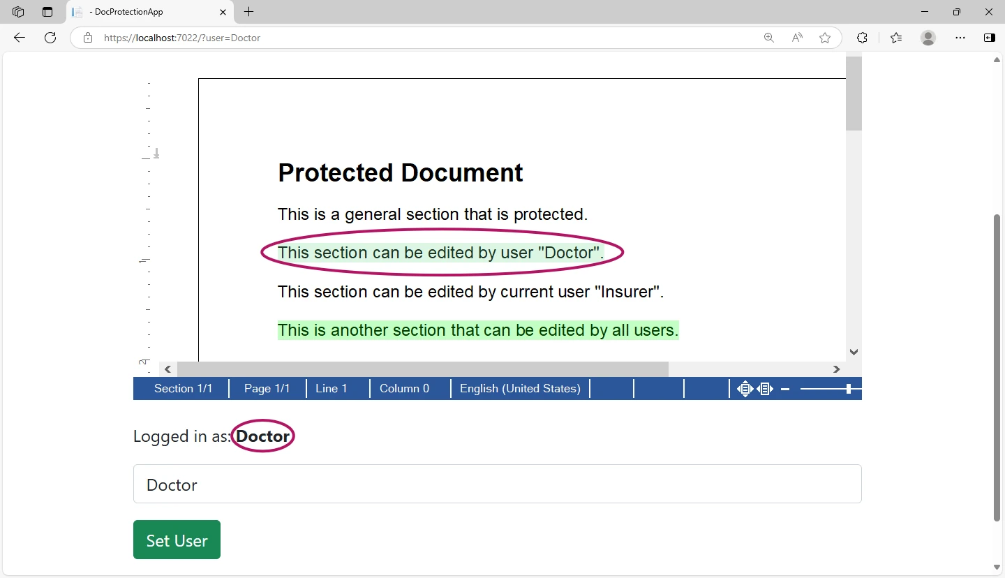 Test Document Protection